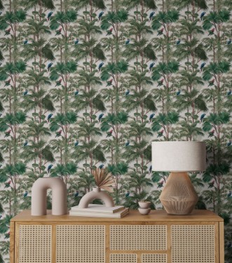 Madagaskar Green - 1085001-01 wallpaper Blue Monkey