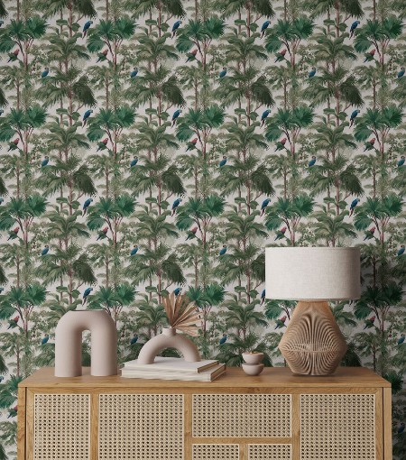 Madagaskar Green - 1085001-01 wallpaper Blue Monkey