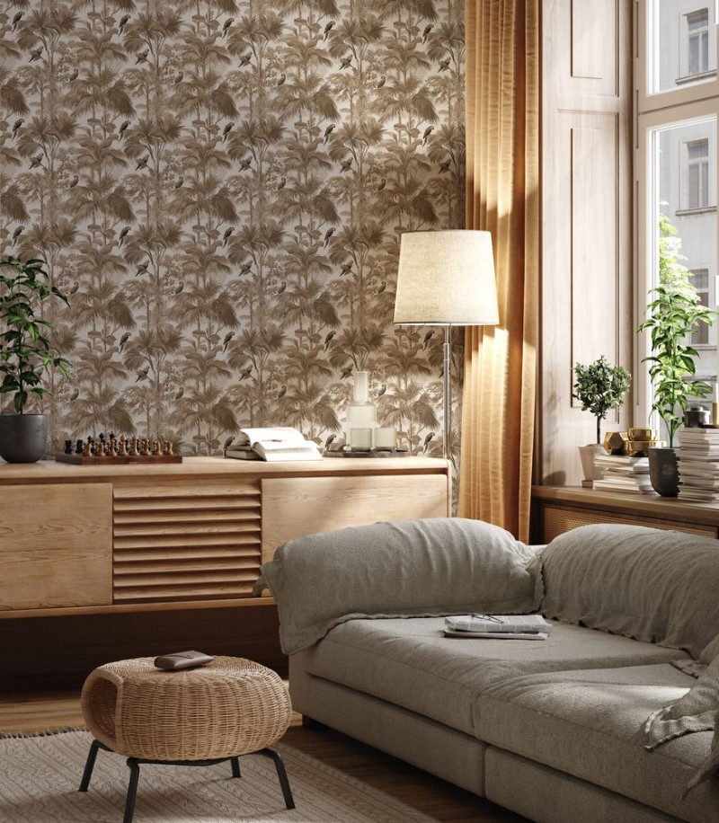 Madagaskar Beige - 1085001-02 wallpaper Blue Monkey