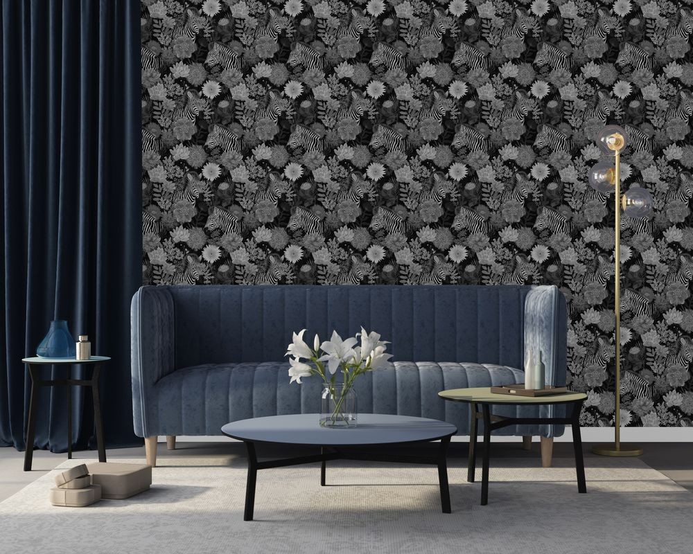 Salah Grey - 1069401-03 wallpaper Blue Monkey