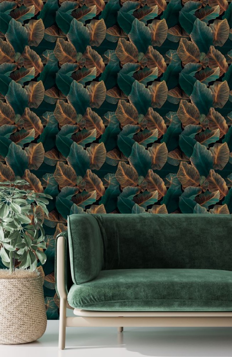 Anwar Green - 1076901-01 wallpaper Blue Monkey