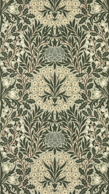 Bild vun Faarf Bluebell & Peony Border Bayleaf/Manilla - MUNW217609 - 07915-01
