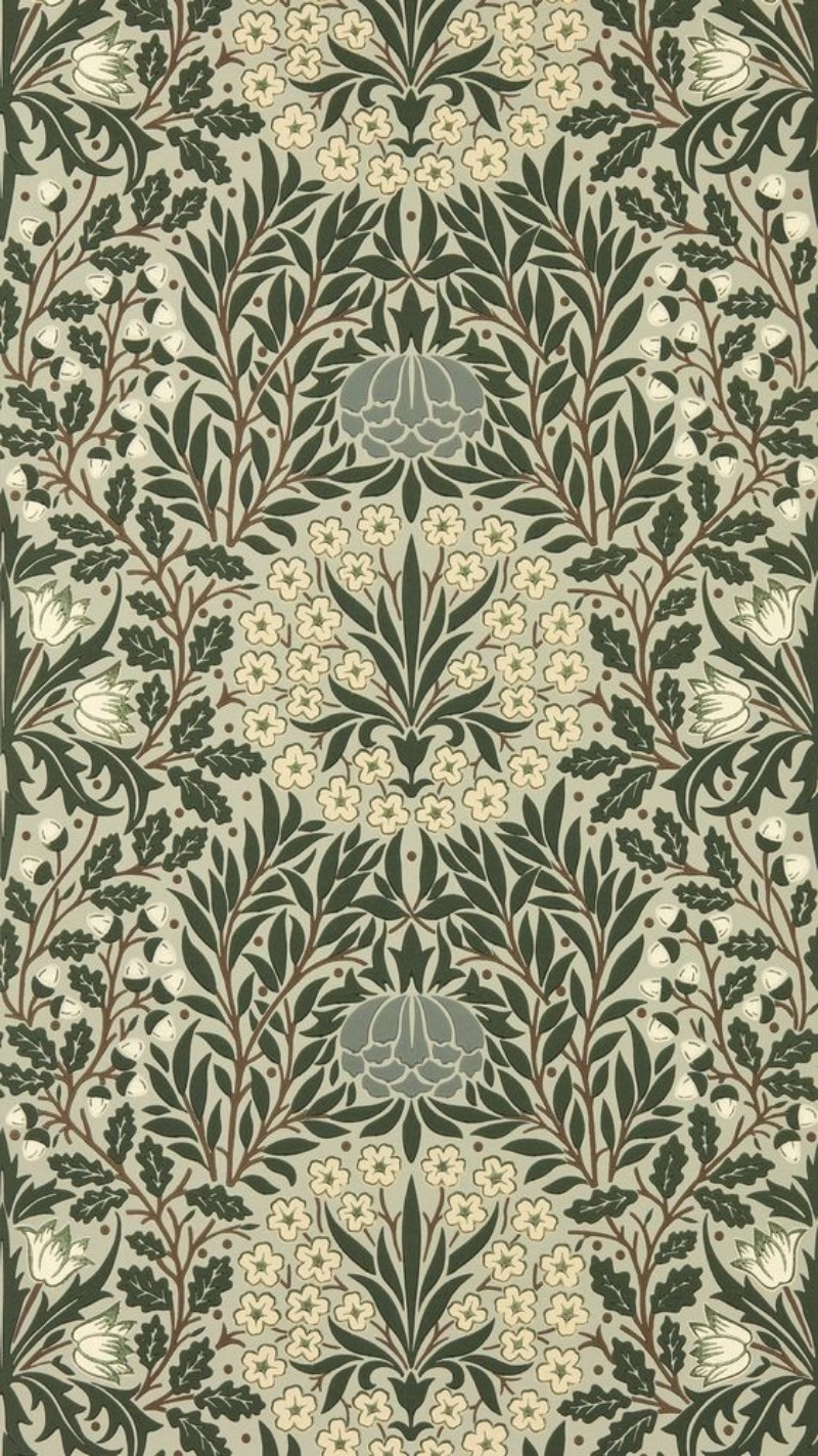 Bild von Farbe Bluebell & Peony Border Bayleaf/Manilla - MUNW217609 - 07915-01