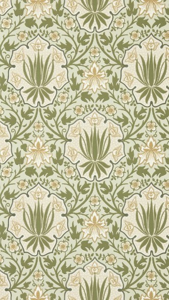 Iris & Rose Bayleaf/Weld - MUNW217567 wallpaper Morris & Co