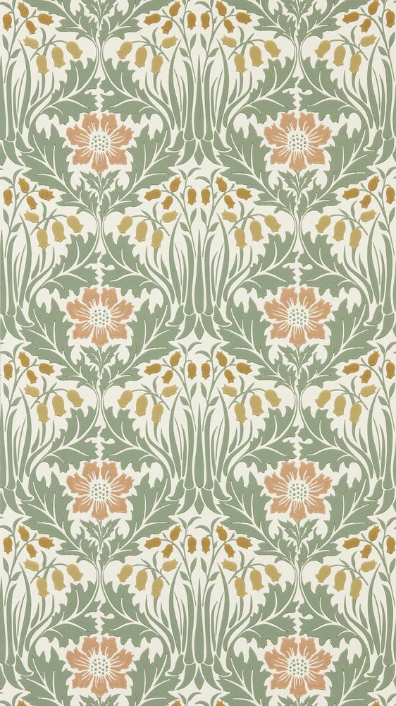 Woodbell & Anemone Rose/Sage - MUNW217573 wallpaper Morris & Co
