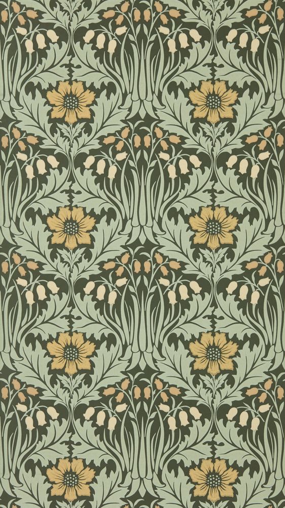 Woodbell & Anemone Bayleaf/Manilla - MUNW217575 wallpaper Morris & Co