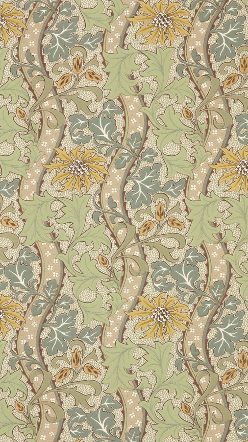 Cornflower Lemon/Sage - MUNW217583 wallpaper Morris & Co