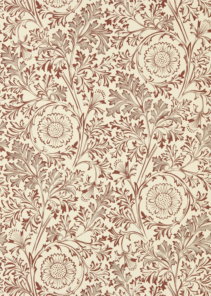 Chamomile Flax/Madder - MUNW217587 wallpaper Morris & Co