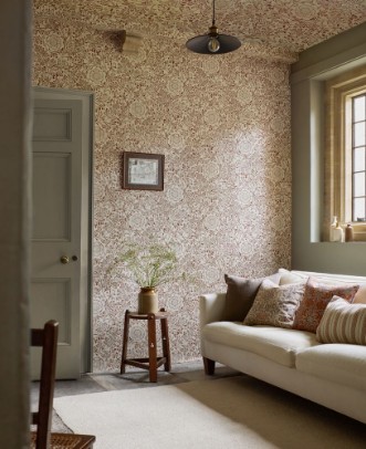 Chamomile Flax/Madder - MUNW217587 wallpaper Morris & Co