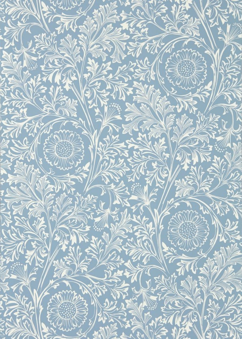 Chamomile China Blue - MUNW217588 wallpaper Morris & Co