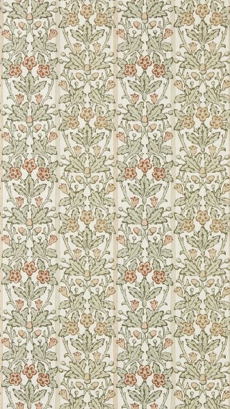 Oak & Blossom Chestnut/Primrose - MUNW217589 wallpaper Morris & Co