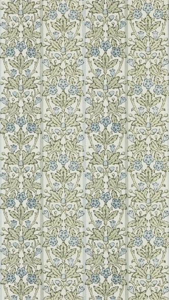 Oak & Blossom Thyme/Woad - MUNW217590 wallpaper Morris & Co