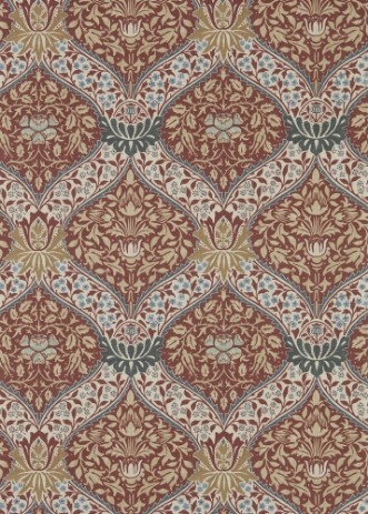 Norbury Slate/Madder - MUNW217594 wallpaper Morris & Co