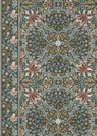 Walthamstow Forest/Teal - MUNW217600 wallpaper Morris & Co