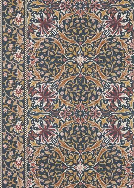 Walthamstow Indigo/Gold - MUNW217601 wallpaper Morris & Co