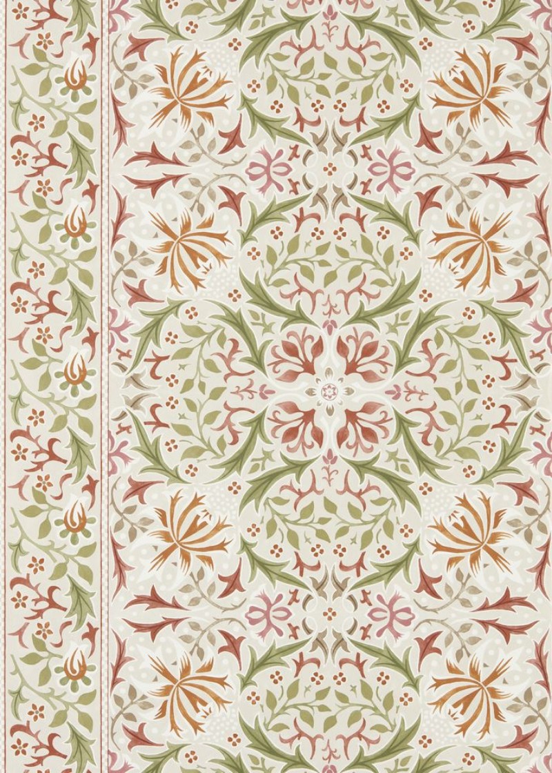 Walthamstow Rose/Nettle - MUNW217602 wallpaper Morris & Co
