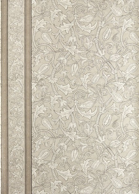 Etched Scrolling Tulip Parchment - MUNW217603 wallpaper Morris & Co