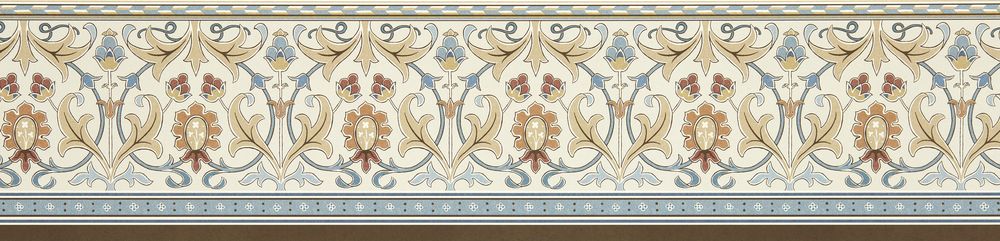 Ornamental Frieze Linen/Woad - MUNW217612 wallpaper Morris & Co