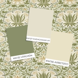 Iris & Rose Bayleaf/Weld - MUNW217567 wallpaper Morris & Co