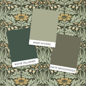 Woodbell & Anemone Bayleaf/Manilla - MUNW217575 wallpaper Morris & Co