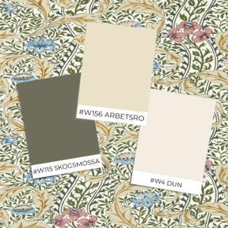 Wild Tulip & Vine Multi - MUNW217576 wallpaper Morris & Co Wild Tulip & Vine Multi - MUNW217576 wallpaper Morris & Co