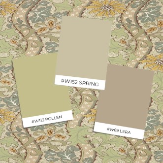 Cornflower Lemon/Sage - MUNW217583 wallpaper Morris & Co