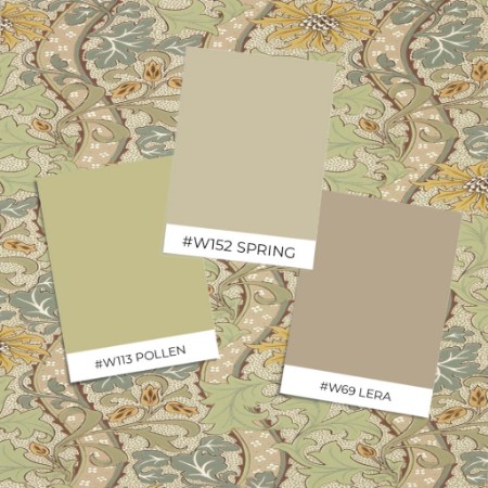 Cornflower Lemon/Sage - MUNW217583 wallpaper Morris & Co