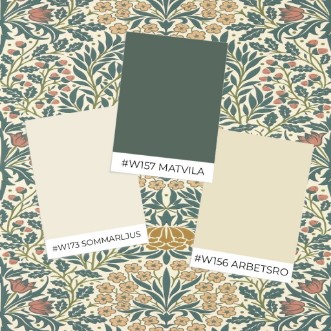 Daisy & Oak Madder/Teal - MUNW217586 wallpaper Morris & Co