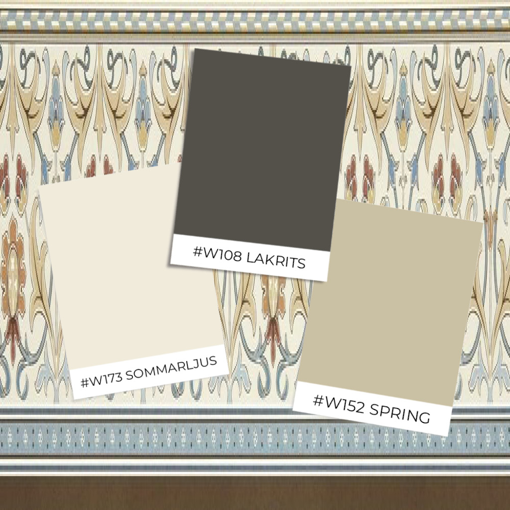 Ornamental Frieze Linen/Woad - MUNW217612 wallpaper Morris & Co