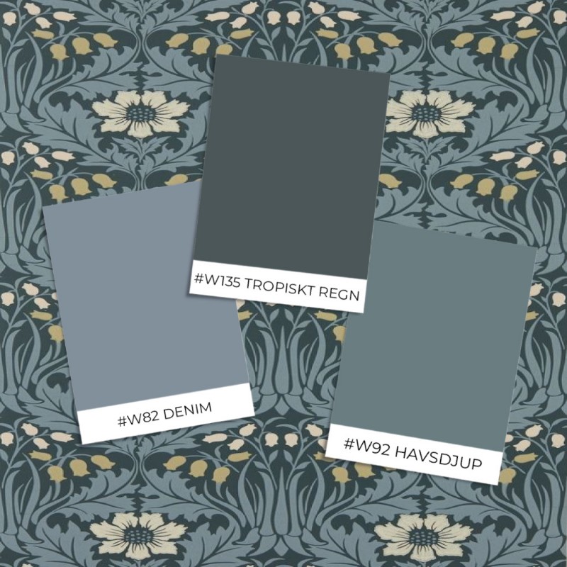 Coloring Woodbell & Anemone Indigo - MUNW217574 - 07883-01 paint Morris & Co