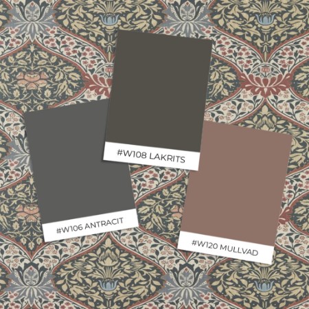Coloring Norbury Brick/Teal - MUNW217593 - 07902-01 paint Morris & Co