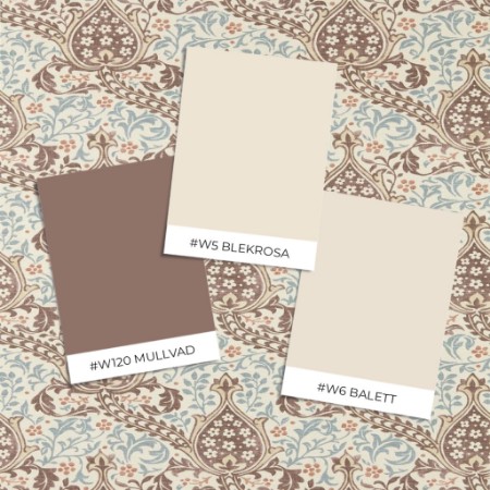 Coloring Persian Tulip Umber/Mineral Blue - MUNW217598 - 07907-01 paint Morris & Co