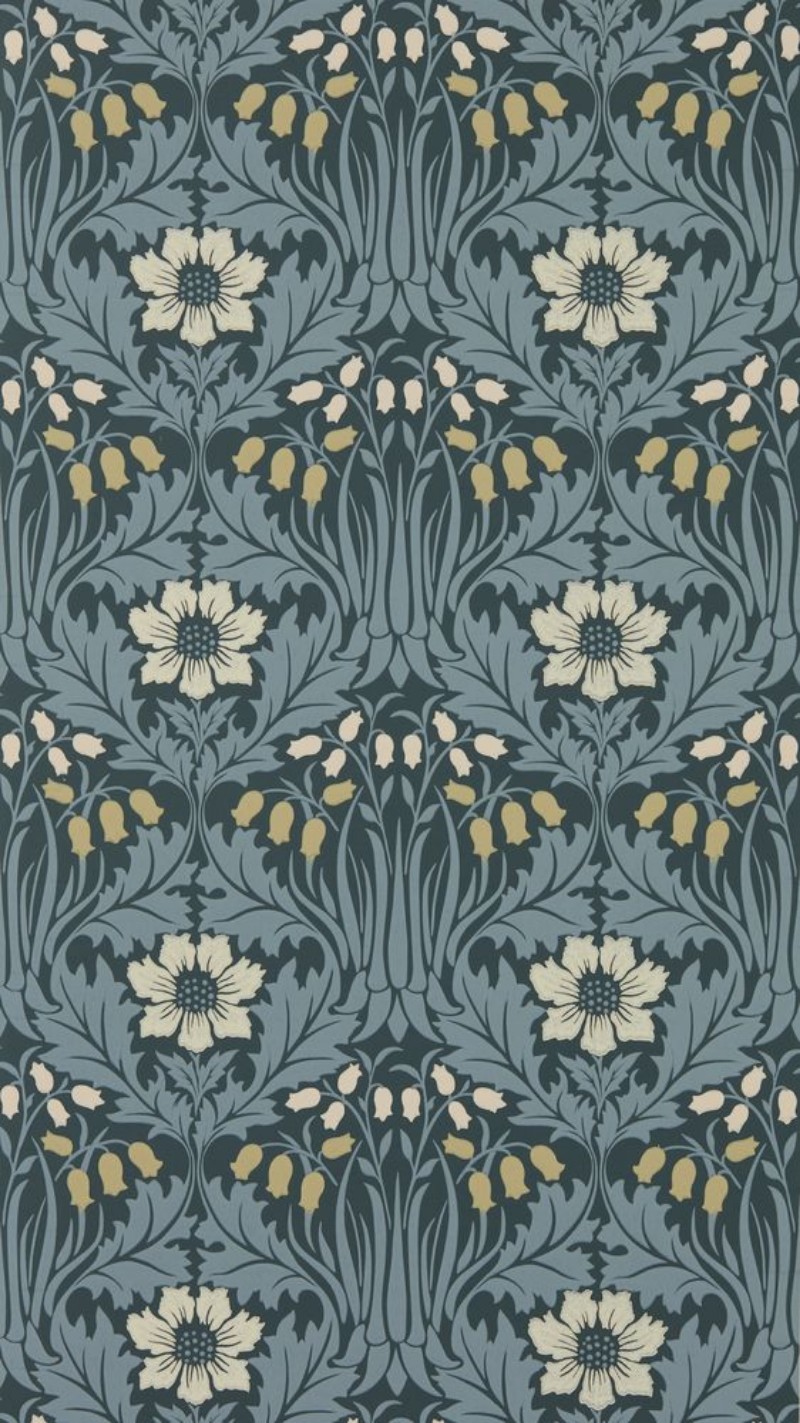 Coloring Woodbell & Anemone Indigo - MUNW217574 - 07883-01 paint Morris & Co