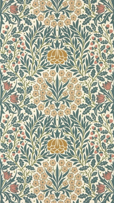 Coloring Daisy & Oak Madder/Teal - MUNW217586 - 07895-01 paint Morris & Co
