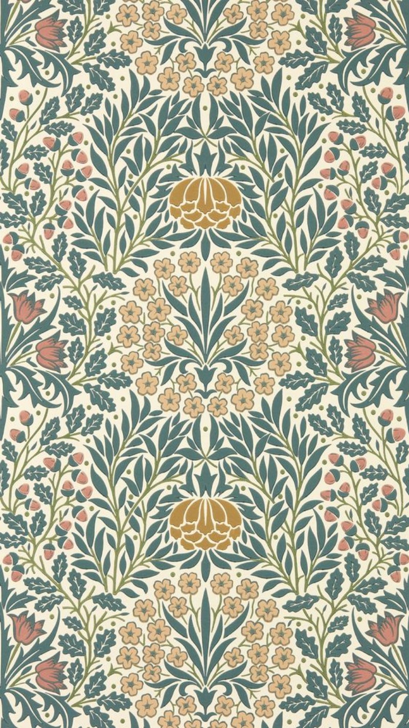 Coloring Daisy & Oak Madder/Teal - MUNW217586 - 07895-01 paint Morris & Co