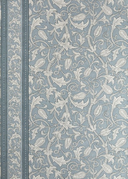 Coloring Etched Scrolling Tulip Faded Indigo - MUNW217604 - 07913-01 paint Morris & Co