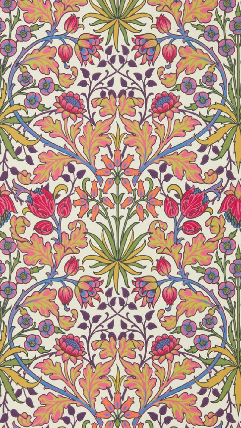 Hyacinth Cosmo Pink - AARC510008 wallpaper Morris & Co