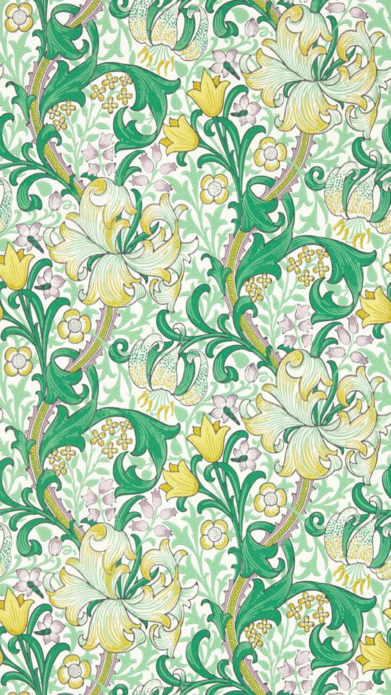 Golden Lily Secret Garden - AARC510014 wallpaper Morris & Co