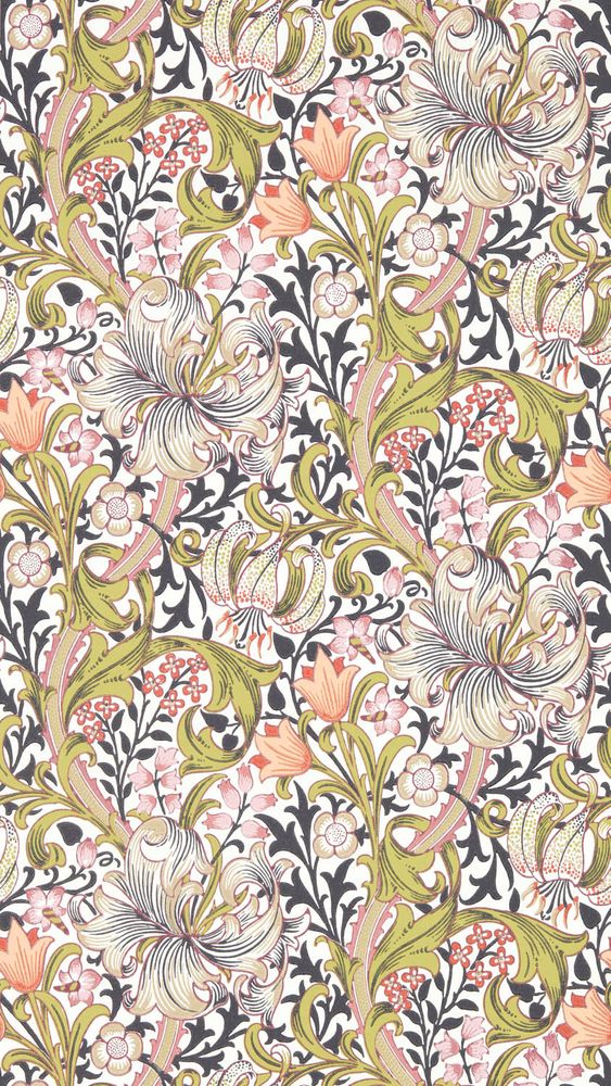 Golden Lily Espresso - AARC510015 wallpaper Morris & Co Golden Lily Espresso - AARC510015 wallpaper Morris & Co