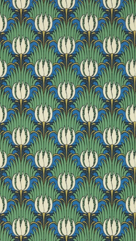 Tulip & Bird Goblin Green & Raven - AARC510016 wallpaper Morris & Co Tulip & Bird Goblin Green & Raven - AARC510016 wallpaper Morris & Co