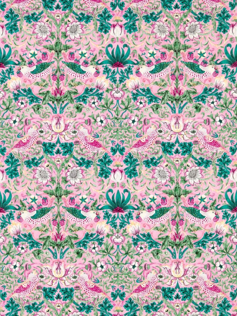 Strawberry Thief Miami Strip - AARC510021 wallpaper Morris & Co Strawberry Thief Miami Strip - AARC510021 wallpaper Morris & Co