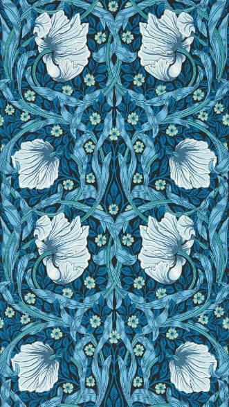 Pimpernel Midnight/Opal - MVOW217331 wallpaper Morris & Co