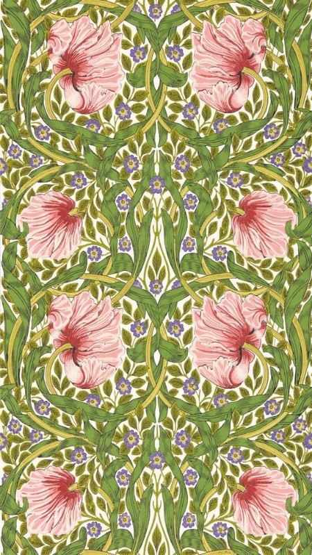 Pimpernel Sap Green/Strawberry - MVOW217333 wallpaper Morris & Co Pimpernel Sap Green/Strawberry - MVOW217333 wallpaper Morris & Co