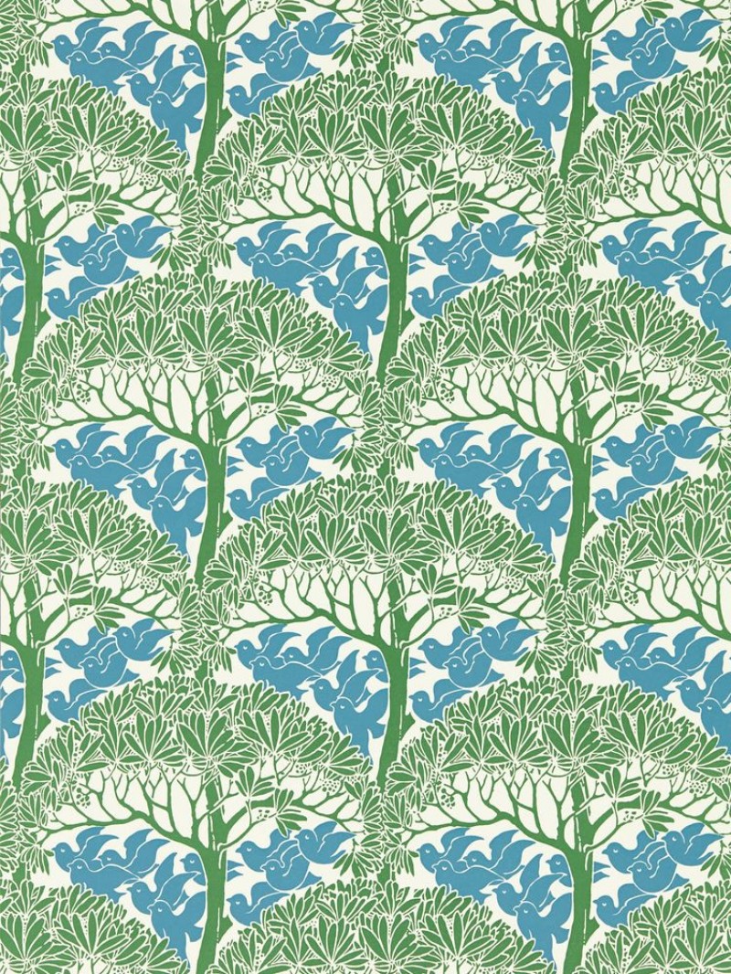 The Savaric Garden Green - MVOW217340 wallpaper Morris & Co