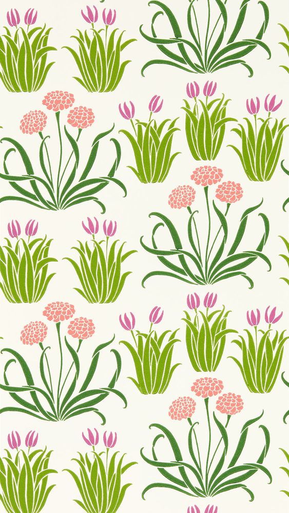 Glade Tulip Fields - MVOW217342 wallpaper Morris & Co