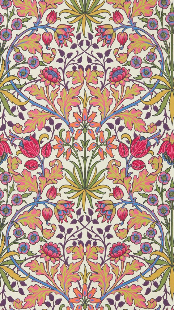 Hyacinth Cosmo Pink - AARC510008 wallpaper Morris & Co Hyacinth Cosmo Pink - AARC510008 wallpaper Morris & Co