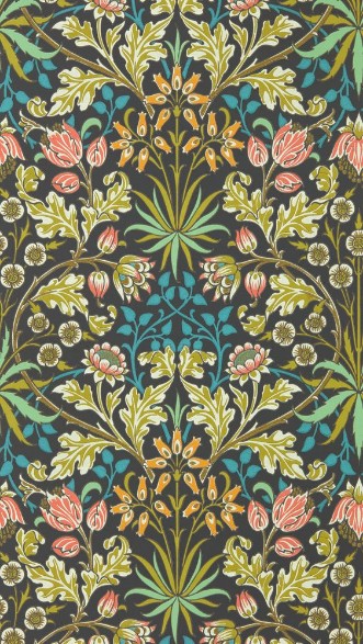 Hyacinth Enchanted Green - AARC510009 wallpaper Morris & Co