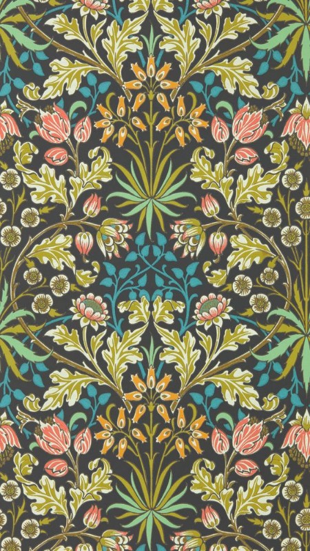 Hyacinth Enchanted Green - AARC510009 wallpaper Morris & Co