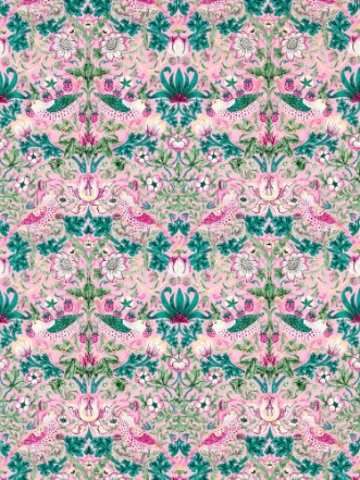 Strawberry Thief Miami Strip - AARC510021 wallpaper Morris & Co