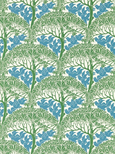 The Savaric Garden Green - MVOW217340 wallpaper Morris & Co
